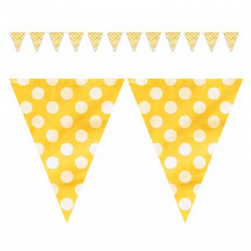 Bandeirolas Amarelo Bolas